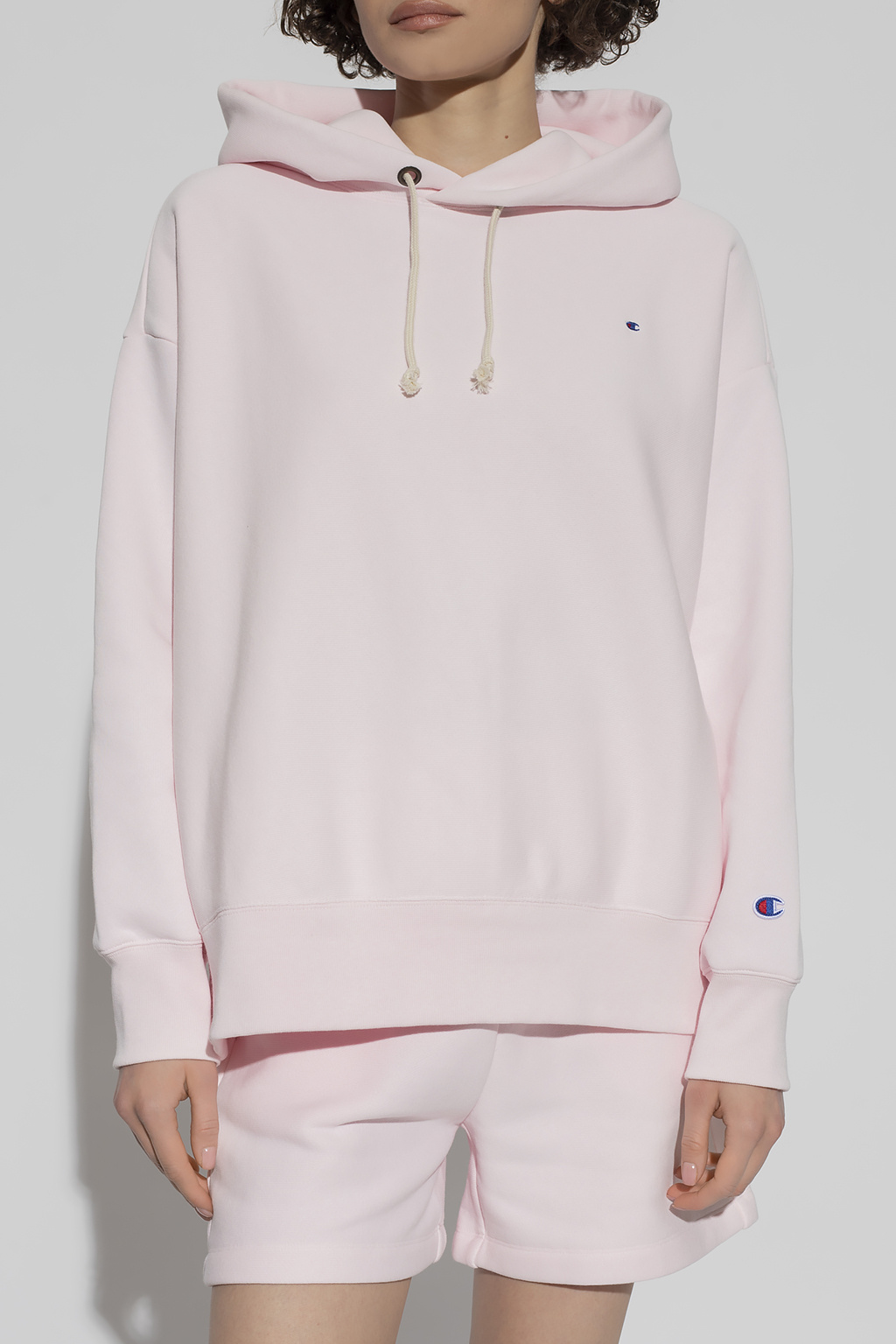 Aktivity Bomber Jacket Pink Hoodie with logo Champion SchaferandweinerShops Canada